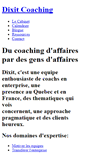 Mobile Screenshot of dixitcoaching.com